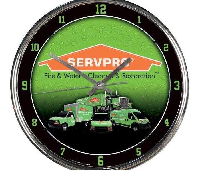 a servpro clock